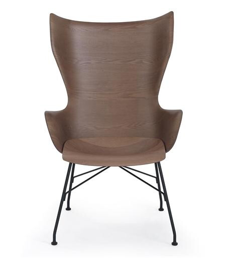 Kartell Kartell K/Wood Lenestol Sort/mørk Ask
