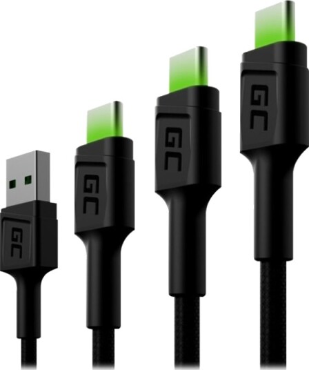Green Cell Gc Ray Usb-Kabelsett Svart