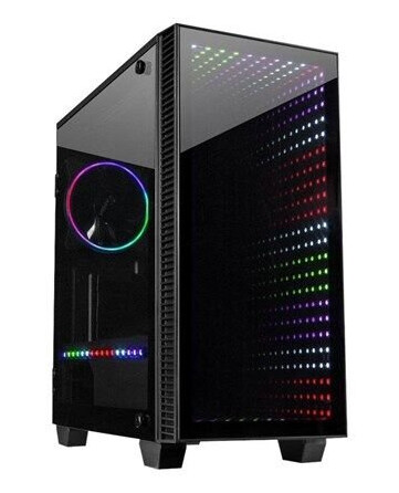 Inter-Tech X-608 Mini Tower Kabinettsystem med Glassvindu Svart