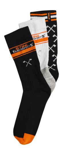 Stihl Timbersports Socks Black/White 3-pack 43-46