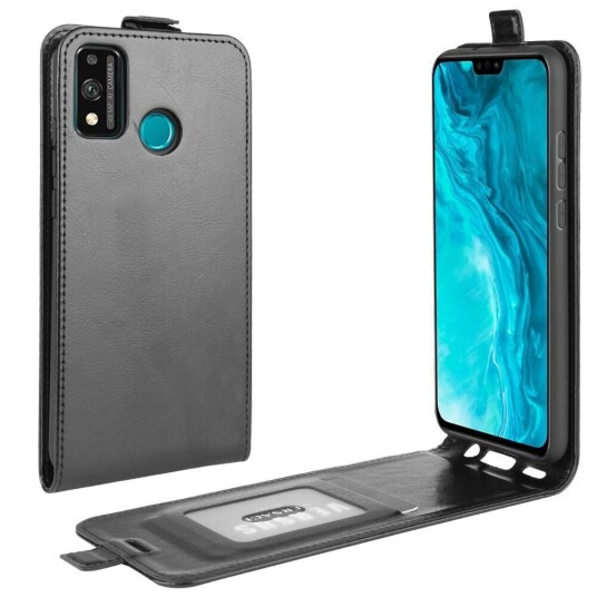INCOVER Huawei Honor 9X Lite Skinn Flip Deksel med Lommebok Svart