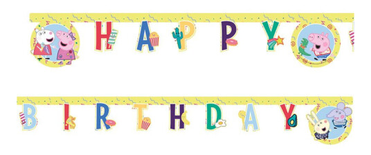 Globos Europe Girlander Happy Birthday Peppa Gris Globos Europe Girlander Happy Birthday Peppa Gris