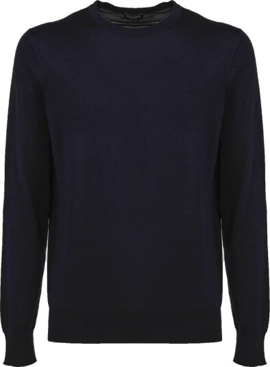 Zegna Herre Strikkevarer Blå XL,