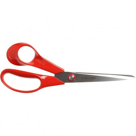 Fiskars Universalsaks venstre rød 21 cm Fiskars Universalsaks venstre rød 21 cm
