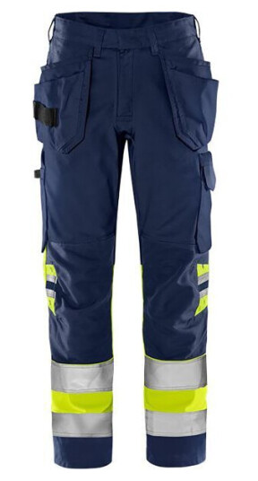 Fristads 2640 GPLU Arbeidsbukse varselgul/marineblå C52