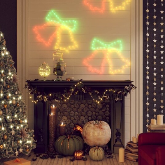 vidaXL Juleklokkefigurer med 72 LED 2 stk lysdioder 50x56 cm