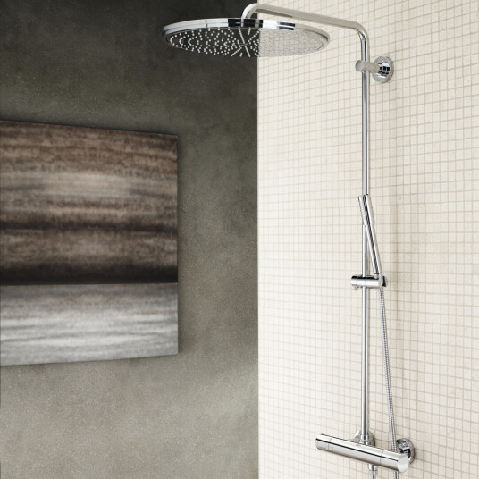 Grohe Rainshower 400 dusjsystem Ø400 mm, med 1 stråletype, Krom