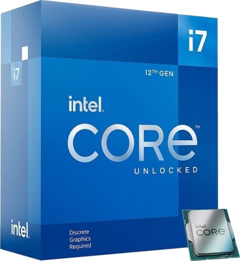 Intel Core i7-12700KF Alder Lake Prosessor/CPU - 12 kjerner - 3.6 GHz - Intel LGA1700 - Intel Boxed without heatsink/fan