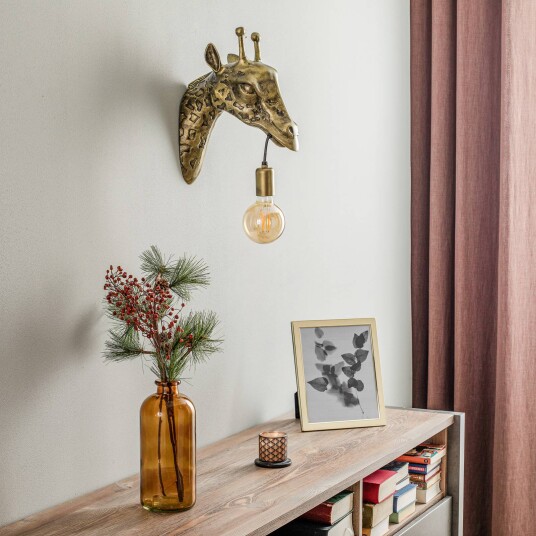 Lindby Nirvathia vegglampe giraff metall