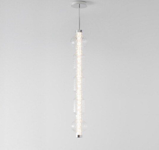 Alambicco Vertical App LED hengelampe 123 cm 3000 K – Artemide Stue Design Glass Med en lyskilde