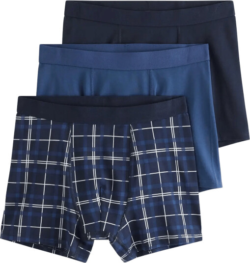 Lindex 3 Pack Boxer Shorts Navy 128