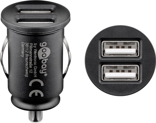 Goobay USB lader for bil 2xUSB 4.8A Goobay USB lader for bil 2xUSB 4.8A