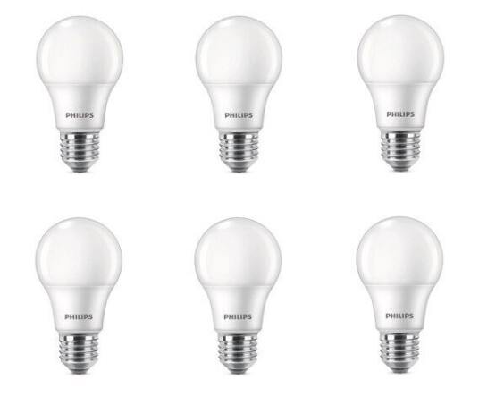 Philips LED-lyspære Standard 4.9W/827 (40W) 6-pack E27