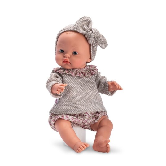 Asi Alex Babydukke Med Grå Pannebånd 36 cm Fra 3 År