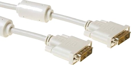 Act Dvi D Tilkoblingskabel Hann Hann 3 M Dvi Kabel Elfenben Ak3621