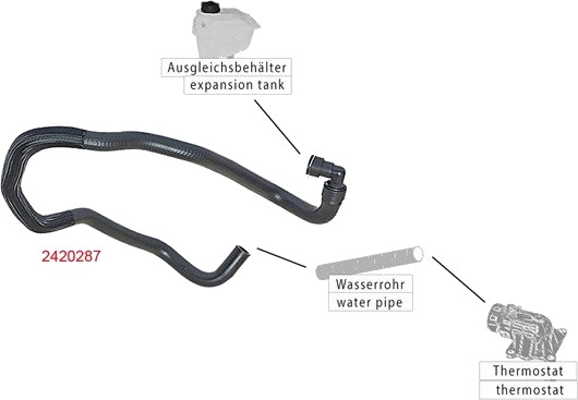 METZGER 2420287 Radiatorslange