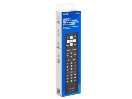 Savio RC 21 Remote Control Ir Wireless Tv Set Top Box Press Buttons