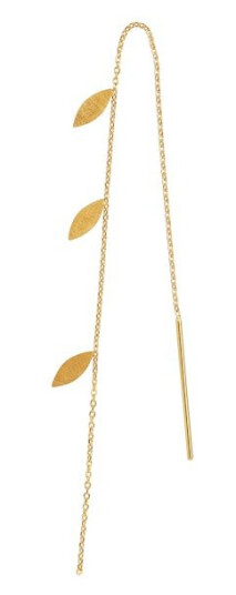 Three Leaves Earchain Piece Forgylt-Sølv Sterling 925 Onesize
