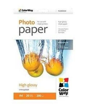 ColorWay - photo paper - high-glossy - 20 sheet(s) - A4 - 200 g/m²