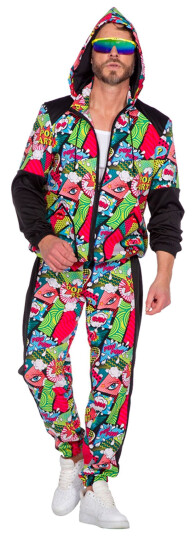 Wilbers &: Wilbers Tracksuit PopArt Karnevalskostyme Medium