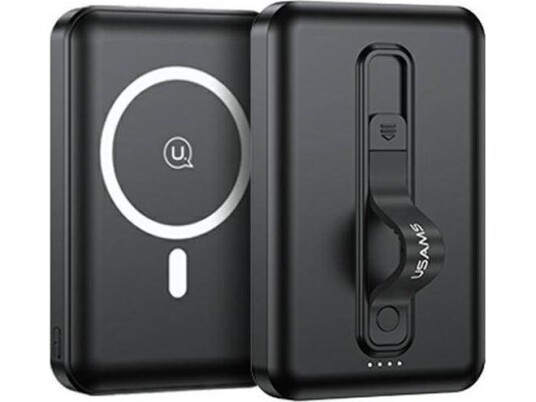 Usams Powerbank Pb64 10000Mah 20Wqc3.0+Pd Magnetic Wireless Fast Charge Black/Black 10Kcd17301 (Us-Cd173)