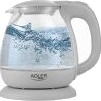 Adler 1L Glass Vannkoker med Vannivåindikator 1100W Grå Adler 1L Glass Vannkoker med Vannivåindikator 1100W Grå