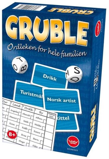 Gruble Ordlek Brettspill for Hele Familien - 8+ År, Spilletid 20 Minutter Gruble Ordlek Brettspill for Hele Familien - 8+ År, Spilletid 20 Minutter