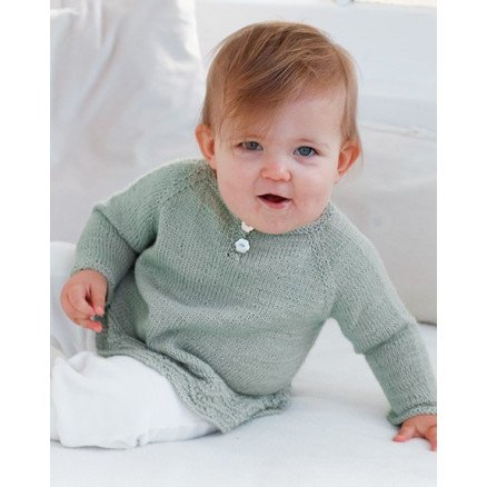 Little Pea by DROPS Design Baby Genser Strikkeoppskrift str 0 1 mdr 5 6 år
