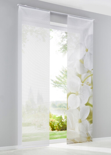 bonprix Panelgardiner Orkidéblomst (2-pack) 1 (H/B: 145/57 cm),2 (H/B: 175/57 cm),3 (H/B: 225/57 cm),4 (H/B: 245/57 cm) hvit