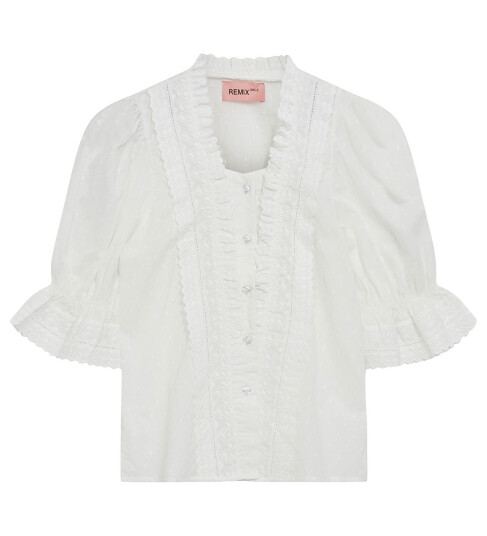 Designers Remix Skjorte Velma Lace Cream 16 år 176 Skjorte K/E Hvit