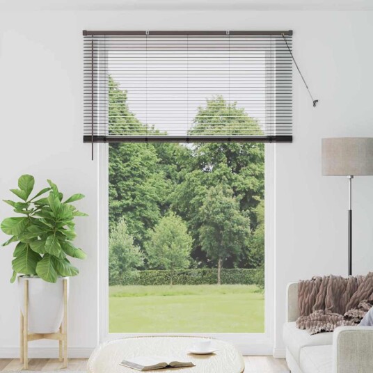 Vindu Persienne med gardiner Svart Aluminium