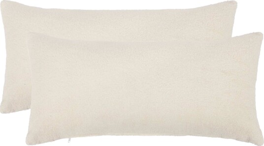 vidaXL Putetrekk 2 pcs HEERLEN Krem 40 x 80 cm Bouclé