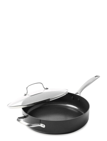Greenpan Skillet 28Cm/4.3L With Lid + Helper Handle - Black - Ø 28 CM