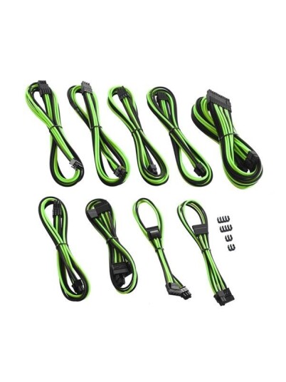 CableMod PRO ModMesh C-Series AXi/HXi/RM Cable Kit - Black/Green CableMod PRO ModMesh C-Series AXi/HXi/RM Cable Kit - Black/Green