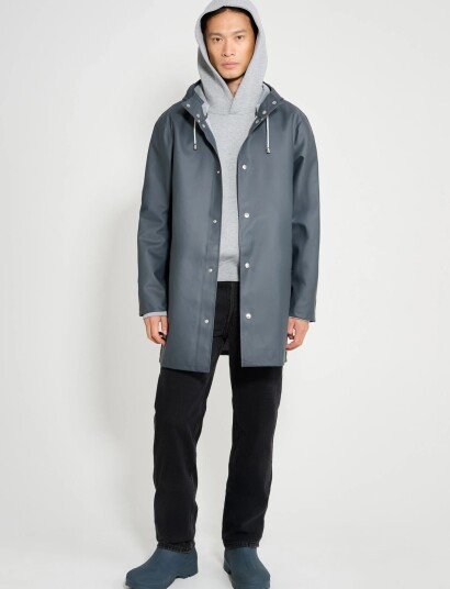 Stutterheim Stockholm Lightweight Charcoal   White   S