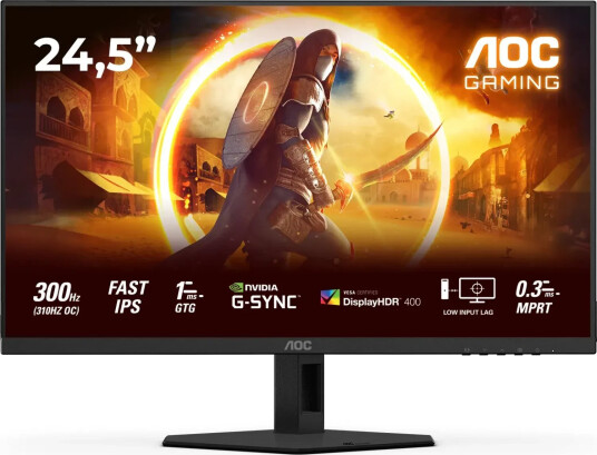 AOC 25G4SRE 24.5" FHD Gaming Skjerm 310Hz IPS Sort/Rød AOC 25G4SRE 24.5" FHD Gaming Skjerm 310Hz IPS Sort/Rød
