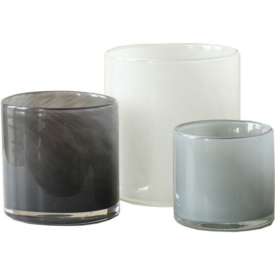 Tell Me More Lyric telysholdere, 3 stk, white/blue/grey