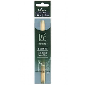 Clover Takumi Strikkepinner Bambus 16cm 2,00mm Clover Takumi Strikkepinner Bambus 16cm 2,00mm