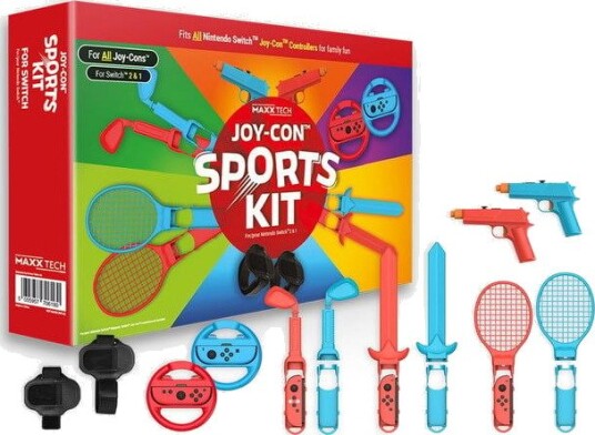 Maxx Tech Joy-Con Sportssett 12-i-1 til Nintendo Switch