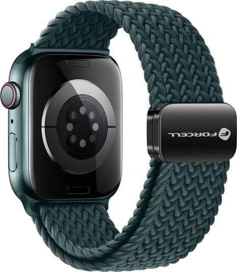 Forcell F Design FA02 Magnetisk Nylonreim for Apple Watch 38/40/41mm Rainforest Green