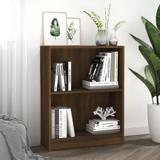 vidaXL Bokhylle brun eik 60x24x74,5 cm konstruert tre