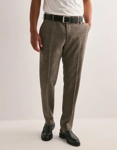 Selected Homme Slhslim Oasis Linen Trs Noos Linbukser Brun