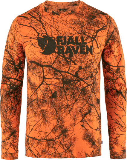 Fjellreven Men's Värmland Wool Long Sleeve M , Orange Multi Camo