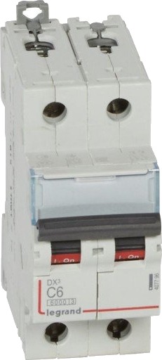 Legrand 5 stk DX3 MCB automatsikring C6 2P 2M 6/10kA