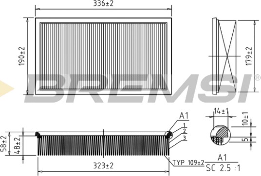 Luftfilter BREMSI FA1370