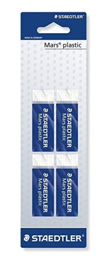 Staedtler Viskelær Mars Plastic 4-pakke