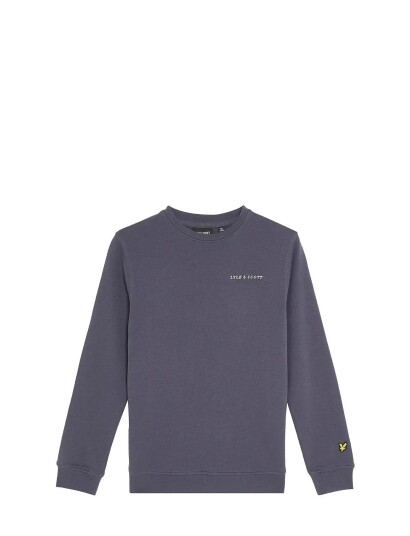 Lyle & Scott Script Crew Neck Sweatshirt Blue 98 104 Lyle & Scott Script Crew Neck Sweatshirt Blue 98 104