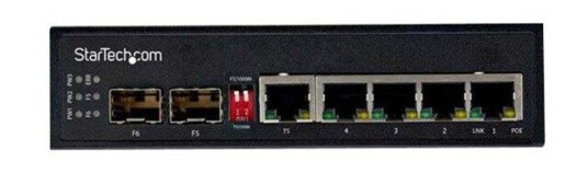 StarTech.com Industrial 5 Port Gigabit Ethernet Switch 5 PoE RJ45 +2 SFP Slots 30W PoE+ 48VDC 10/100/1000 Power Over Ethernet LAN Switch -40C to 75C with DIN Connector/Mountable - switch - 6 ports (0065030889582)
