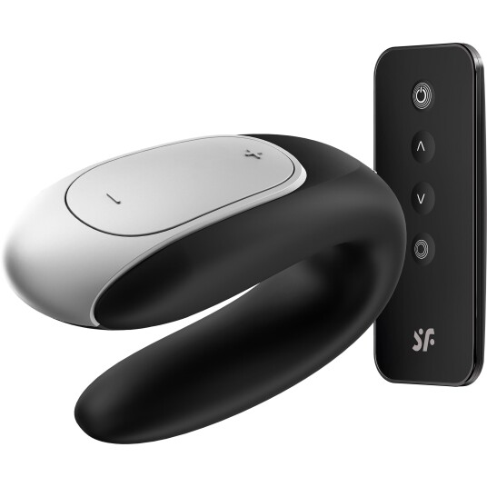 Satisfyer Double Fun App-styrt Parvibrator - Svart Satisfyer Double Fun App-styrt Parvibrator - Svart