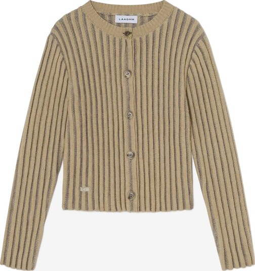 Laagam Joyce Ecru Textured Cardigan ECRU S/36